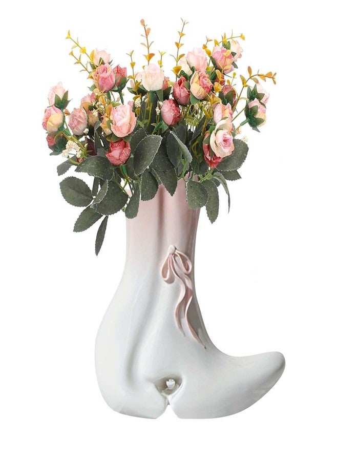 Kuabiz Cowgirl Boot Vase 9.5 Inch Creative Cowboy Boot Vase Ceramic Cowgirl Flower Arrangements Western Aesthetic Vases for Flowers Tables Modern Room Birthday Party Baby Shower Wedding Decor - Image 1